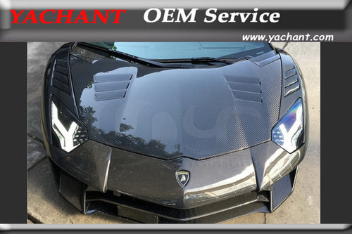 Car-Styling Auto Accessories Full Carbon Fiber Front Hood Fit For 2011-2014 Aventador LP700 LP720 BKSS-750 Style Hood Bonnet