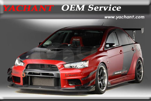 Car-Styling Portion Carbon Fiber Glass FRP Bodykits Fit For 08-12 Lancer Evolution X Evo 10 VS Wide Body Version Style Bodykit