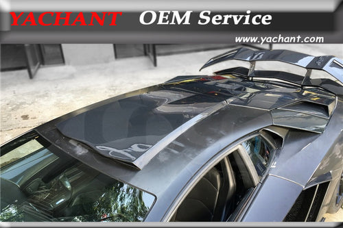 Car-Styling Auto Accessories Full Carbon Fiber Roof Hardtop Fit For 11-14 Aventador LP700 LP720 BKSS-750 Style Roof Cover Scoop