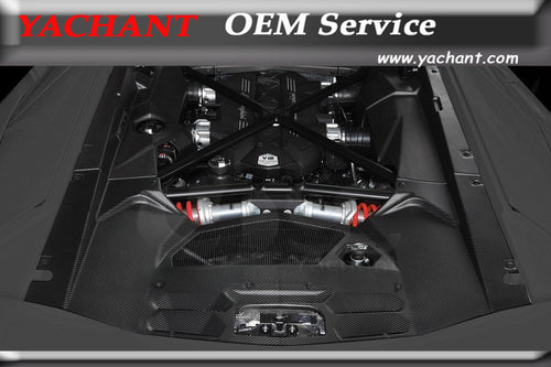 Car-Styling Auto Accessories Dry Carbon Fiber Interior Engine Cover Fit For 2011-2014 Aventador LP700 Engine Bay Panel Set