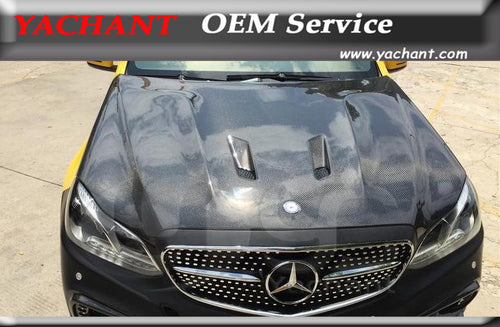 Car-Styling Full Carbon Fiber FCF Hood Bonnet Fit For 2013-2015 Mercedes Benz W212 BS Style Hood Bonnet