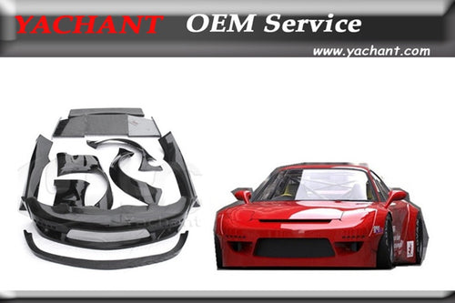 Car-Styling Fiber Glass FRP Bodykits Fit For 92-97 RX7 FD3S Rocket Bunny V2 Style Wide Body Kit Bumper Fender Spoiler Diffuser