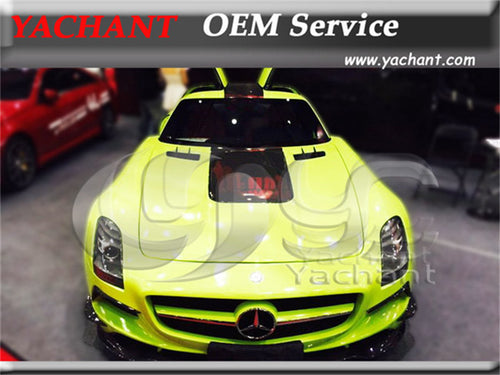Carbon Fiber YC Design BS Bodykit Bumper Hood Skirts Rear Aero Wing Front Fender Muffler Tips Fit For R197 SLS-Class