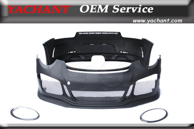 Car-Styling Fiber Glass Body Kits Center Exhaust Opening Fit For 12-14 Porsche 911 991 Carrera & Carrera S GT3-RS Style Bodykit