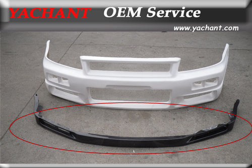Car-Styling FRP Fiber Glass Body Kit Front Lip Fit For 1999-2002 Skyline R34 GTR NI Style Front Lip Only Fit Nismo Front Bumper
