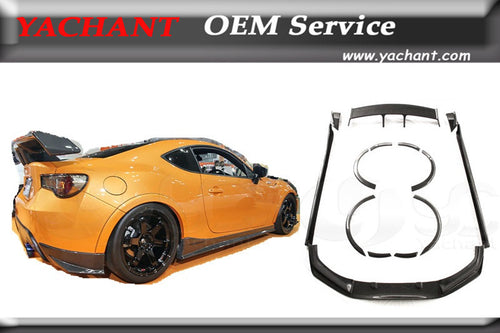 Carbon Fiber Bodykits Fit For 12-16 GT86 FT86 ZN6 FR-S Zele P Style Body Kit Front Lip Fender Flares Side Skirts GT Spoiler Wing