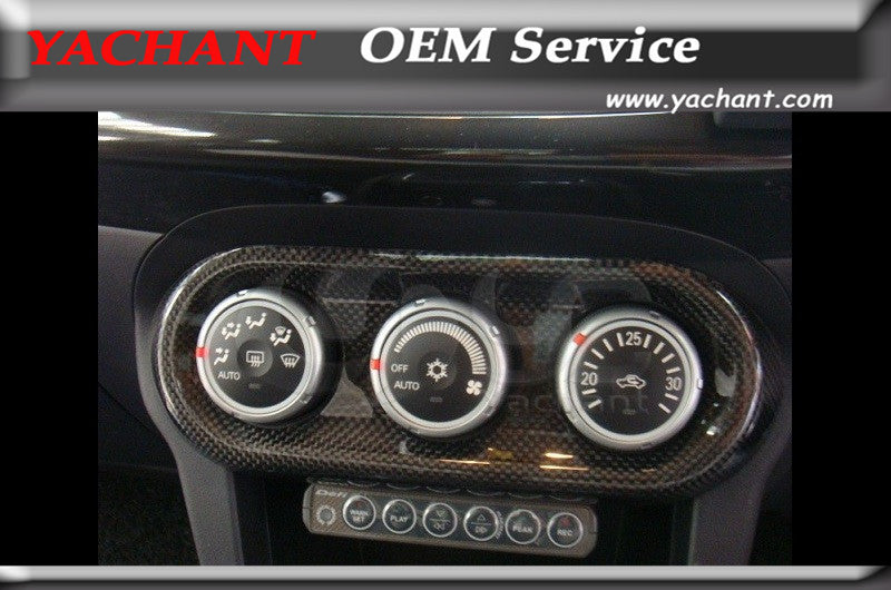 Carbon Fiber Air Control Panel Cover Fit For 2008-2012 Mitsubishi Lancer Evolution X EVO X EVO 10 RA HVAC Control Panel Cover