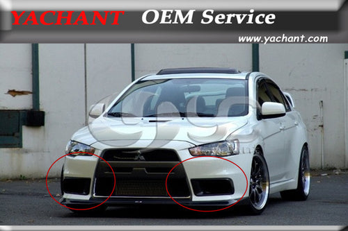 Car-Styling Carbon Fiber Air Ducts Fit For 2008-2010 Mitsubishi Lancer Evolution EVO 10 X RA Style Front Bumper Side Air Duct