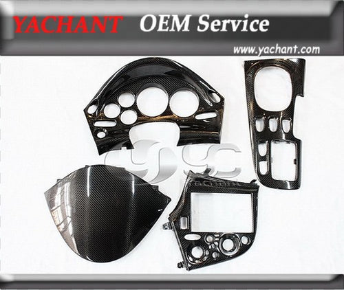 Carbon Fiber Interior Replacement 4 Pcs Fit For Mazda RX7 FD3S RHD
