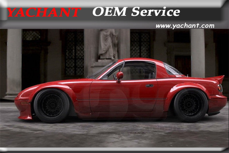 Car-Styling FRP Fiber Glass Body Kit Front & Rear Fender Flare 4Pcs Fit For 1989-1997 Miata MX5 NA Pandem Style Fender Kit