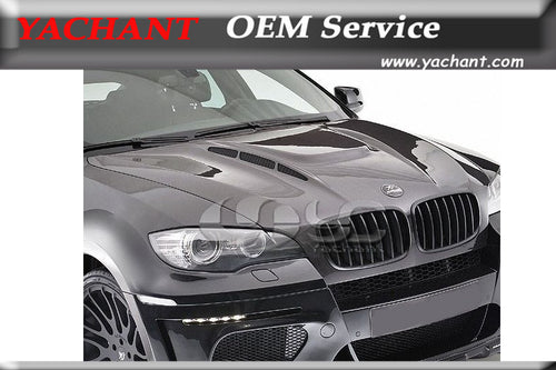 Car-Styling Carbon Fiber Front Hood Bonnet Fit For 2009-2013 E71 X6 HM Style Hood Bonnet