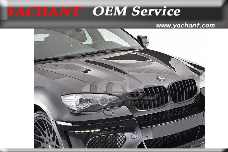 Car-Styling Carbon Fiber Front Hood Bonnet Fit For 2009-2013 E71 X6 HM Style Hood Bonnet