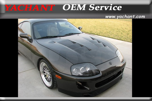Car-Styling Carbon Fiber Front Hood Fit For 1993-1998 TOYOTA Supra MKIV JZA80 TS Style Hood Bonnet
