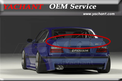 Car-Styling Fiber Glass FRP Trunk Spoiler Fit For 1992-1999 E36 3 Series & M3 Coupe Rocket Bunny Pandem Style Rear Spoiler Wing