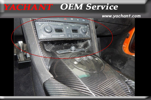 Car-Styling Carbon Fiber Interior Trim Cover Fit For 2003-2014 Gallardo LP550 LP560 LP570 Air Con Contral Panel