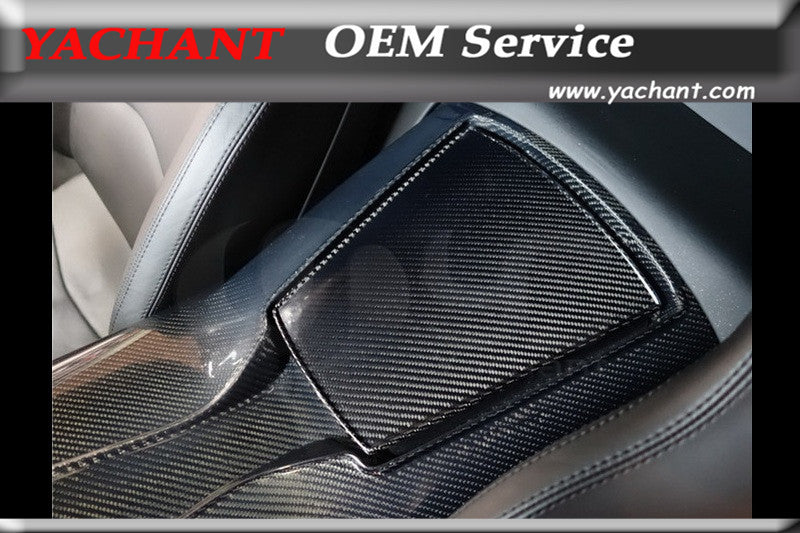 Car-Styling Auto Acessories Full Carbon Fiber Interior Trim Fit For 2011-2014 Aventador LP700 Central Storage Box Panel Cover