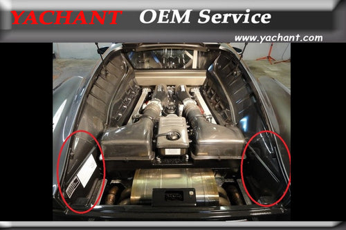 Car-Styling Auto Accessories Full Carbon Fiber Engine Bay 2Pcs Fit For 2004-2009 F430 Engine Bay Replacement