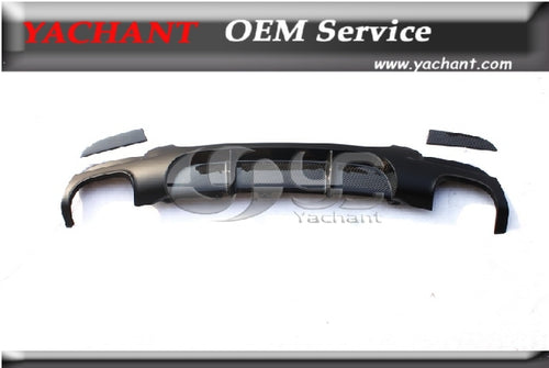 Carbon Fiber P Style Quad Exhaust Rear Diffuser Fit For 06-11 E90 E91 3 Series  M-TECH Rear Bumper Unfit 335i