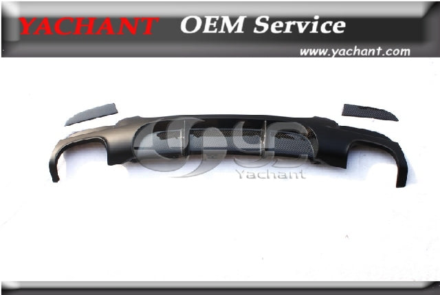 Carbon Fiber P Style Quad Exhaust Rear Diffuser Fit For 06-11 E90 E91 3 Series  M-TECH Rear Bumper Unfit 335i