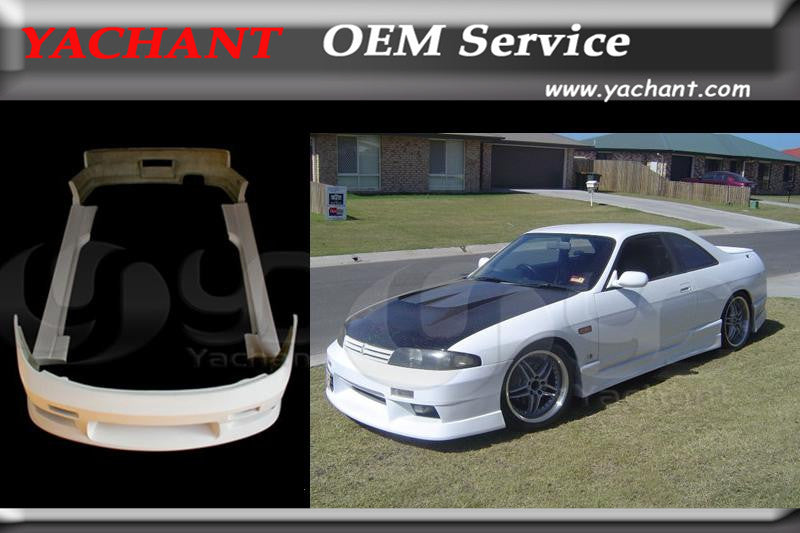 Cat-Styling FRP Fiber Glass Bodykit Fit For 95-98 Skyline R33 GTS 2D M Sport Style Body Kit Front Bumper Rear Bumper Side Skirts