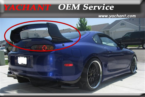 Car-Styling Accessories Full Carbon Fiber Rear Spoiler 3Pcs Fit For 1993-1998 Supra MKIV JZ80 TRD Style Rear Trunk Spoiler Wing