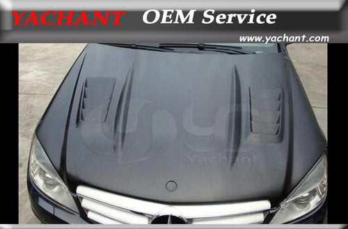 Car-Styling Auto Accessories FRP Fiber Glass Hood Bonnet Fit For 2008-2010 W204 C-Class Sedan Coupe DTM Style Hood Bonnet