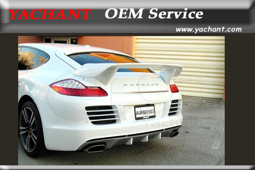 Car Accessories FRP Fiber Glass Rear Spoiler Fit For 2010-2013 Panamera 970 Hamann Style Rear Trunk Spoiler Wing