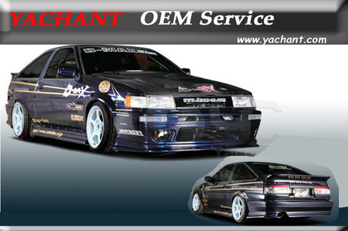 Car-Styling FRP Fiber Glass Bodykits Bumper Fit For 1983-1987 Corolla AE86 Levin Dmax Style Body Kit Front Bumper & Rear Bumper