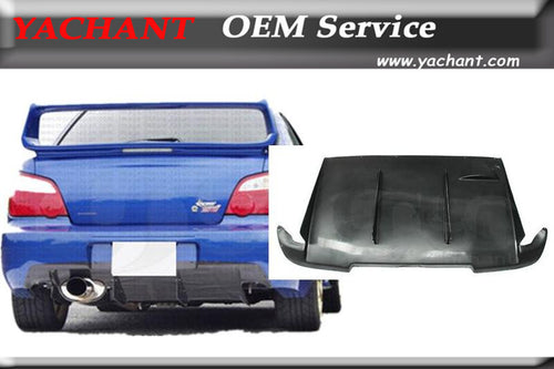 Car-Styling Fiber Glass FRP Rear Bumper Diffuser Fit For 2004-2007 Impreza WRX 8-9 STI GDB HKS Style Rear Diffuser