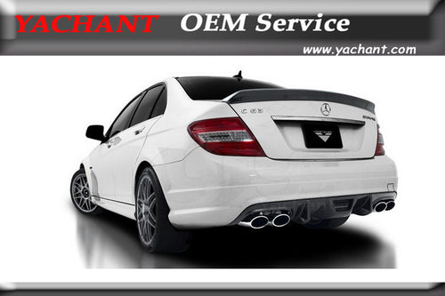 Car-Styling Carbon Fiber Rear Bumper Diffuser Fit For 2008-2011 MB W204 C63 Sedan VRS Style Rear Diffuser
