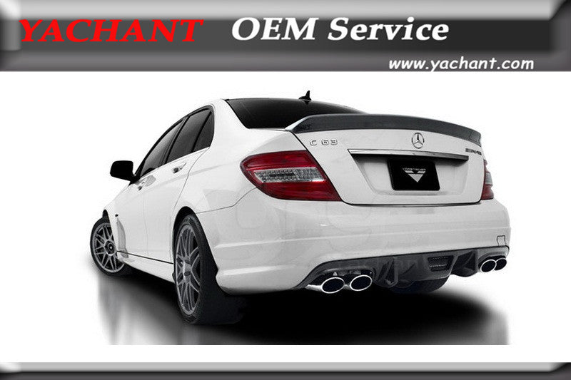 Car-Styling Carbon Fiber Rear Bumper Diffuser Fit For 2008-2011 MB W204 C63 Sedan VRS Style Rear Diffuser