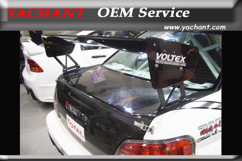 Car-Styling Fiber Glass Spoiler Fit For 02-07 Suabru Impreza WRX STI 7th-9th GDA GDB Voltex Type 2V Style GT Wing Metal Stands