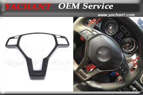 Carbon Steering Wheel Cover For A B C E CLA CLS SL SLK GLK Class A45 CLA45 W176 W246 W204 W117 W212 W207 W218 R172 R231 X204