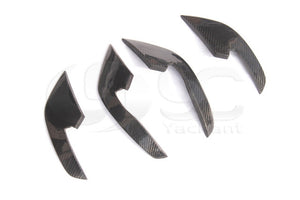 Car-Styling Carbon Fiber Front Bumper Lip Fit For 2013-2016 A6 S6 RS6 RS6-Conversion Front Bumper ABT Style Canards Front Lip