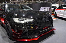 Car-Styling Carbon Fiber Front Bumper Lip Fit For 2013-2016 A6 S6 RS6 RS6-Conversion Front Bumper ABT Style Canards Front Lip