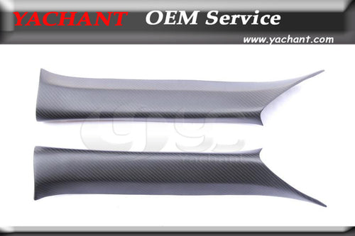 Car Styling Dry Carbon Fiber Matte Finish A Pillar Cover Fit For Toyota GT86 FT86 ZN6 FRS BRZ ZC6 Interior Trim A Pillar Cover