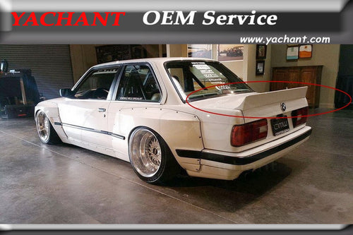 Car-Styling FRP Fiber Glass Trunk Spoiler Fit For 1984-1991 E30 Coupe GP Pandem Rocket Bunny Style Rear Trunk Spoiler Wing