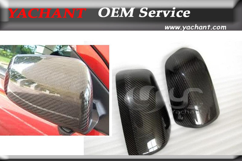 Car-Styling Carbon Fiber Mirror Cover Caps 2Pcs Fit For 2008-2012 Mitsubishi Lancer Evolution EVO10 EVO X Mirror Cover