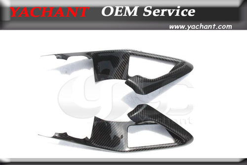 Dry Carbon Fiber DCF 2&2 Twill Weave Interior Trim Fit For 2008-2014 R35 GTR GT-R CBA DBA Inner Door Handle Trim Glossy Finish