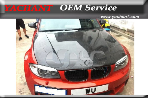 Car-Styling Carbon Fiber Front Hood Fit For 1M Coupe RZ 1M Raze Style Hood Bonnet