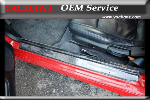Car-Styling Carbon Fiber Door Sill Fit For 1995-1998 S14 S14A Silvia Zenki Kouki 200SX 240SX Door Sill Kick Panel