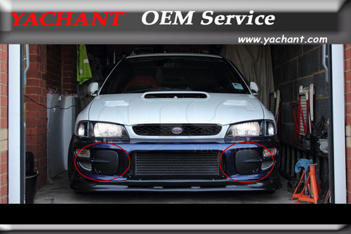 Car Styling FRP Fiber Glass Front Fog Lamp Covers Fit For 98-01 Impreza WRX STI GC8 GF8 5-6th OEM Front Bumper Fog Lamp Cover