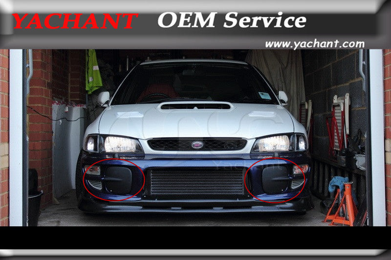 Car Styling FRP Fiber Glass Front Fog Lamp Covers Fit For 98-01 Impreza WRX STI GC8 GF8 5-6th OEM Front Bumper Fog Lamp Cover