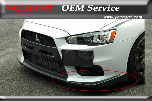 Carbon Fiber Front Bumper Cover 2Pcs Fit For 2008-2012 Mitsubishi Lancer Evolution EVO 10 EVO X VTX Style Front Bumper Cover