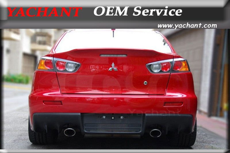Car-Styling FRP Fiber Glass Bootlid Boot Flaps Tailgate Fit For 08-12 Lancer Evolution EVO X Evo 10 CSL Style Rear Trunk BootLid