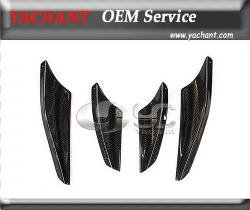 Carbon Fiber VS Style Front Bumper Canards 4pcs Fit For 2008-2010 Mitsubishi Lancer Evolution EVO 10 X