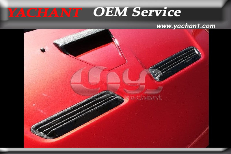 Car-Styling Carbon Fiber Hood Vents Fit For 2008-2012 Mitsubishi Lancer Evolution EVO 10 EVO X OEM Style Hood Vents