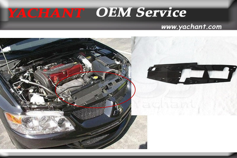 Car-Styling Carbon Fiber Cooling Panel Fit For 2003-2007 Mitsubishi Evolution 8 9 JDM Radiator Cooling Panel